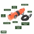 thumbnail image 4 of 7 in 1 Survival Whistle Multi-Case with LED Flashlight Compass Mirror - Orange, 4 of 10