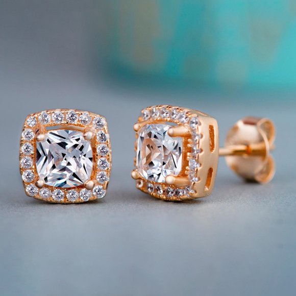 TopLLC Stud Earrings 925 Gold Rose Gold Earrings for Women Fashion Jewelry Jewelry Gifts