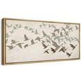 thumbnail image 5 of IDEA4WALL Extra Large Framed Canvas Print Wall Art Wild Freedom Assorted Birds in Flight Vintage Art Nature Wilderness Retro Wall Decor Oversized Artwork Relax/Calm for Room Decor - 60"x30", 5 of 5
