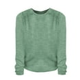thumbnail image 5 of WTXUE T-Shirts Long Sleeve, Crew Neck Shirts for Women's Autumn Winter Casual Stripe T Shirt Top Striped Casual Tops for Women Green/Striped M, 5 of 5