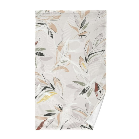 Abstract Leaves Cotton Face Towels Soft Hand Towel Absorbent Bathroom Towel for Kitchen Hotel Decoration