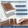 thumbnail image 4 of 2x6 Washable Modern Solid Area Rug, Non Slip TPR Backing Low Pile Carpet for Living Room, Bedroom, Dining Room,Red, 4 of 7