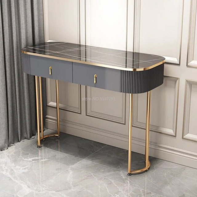 Nordic Ins Dressing Cabinet Chair with Mirror Makeup Table Vanity Dressing Table Bedroom Furniture Modern Luxury Home Dressers My Lux Decor Round