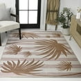 thumbnail image 4 of JONATHAN Y TUSCAN SUN 5 x 8 Area Rug, Veronica Beach Stripe and Palm Leaf - Pink/Cream, TSN402A-5, 4 of 7