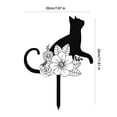 IBaodan Cats Pet Memorial Landmarks Lawns Iron Plugin Cutout Flower