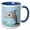 Blue/White, variant on 3drose, Cute Grey Dolphin Blue Ocean, 15oz Mug
