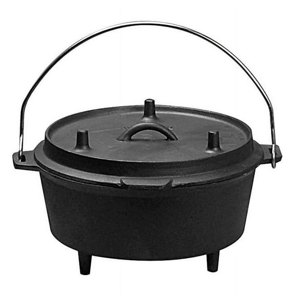 5 qt. Pre-Seasoned Cast Iron Camping Dutch Oven