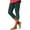 Green, variant on Women's High Waisted Cropped Yoga Pants, Elastic Waistband Soft Comfortable Solid Color Capri Pant, Lounge Athletic Pajama Bottoms for Everyday Wear, Four Seasons BU1 L