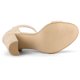 thumbnail image 5 of Sandalias De Correa Cremallera Hebilla De Tobillo Talón De Bloque Para Mujer Beige 40, 5 of 7