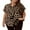 Leopard3, variant on Cuteduck Womens Plus Size Blouses Leopard Print Button Down Loose Fit Casual Short Sleeve Top 1X-5X