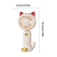 thumbnail image 3 of Cute Lucky Cat Handheld Fan 5.71x2.56 Inches 3 Speed Portable Mini Cooler USB Rechargeable Desktop Fan for Teen Girls Boys Summer Gift, 3 of 7