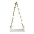 thumbnail image 1 of HILABEE Wooden Swing Seats with Flower Rope Photo Background Photo Posing Aid Gift White, 1 of 9