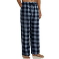 thumbnail image 2 of Caqnni Mens Heavyweight Red Plaid Flannel Pajama Pants 100% Cotton Sleepwear with Drawstring Pockets Sleepies Pajamas (A04-Gray,L), 2 of 8