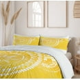 thumbnail image 6 of Ambesonne Yellow Duvet Cover Set, Mandala Oriental Ethnic, 2-Calking, Yellow White, 6 of 7