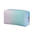 thumbnail image 1 of Vintage Colorful Travel Simple PU Leather Retro Gradient Cosmetic Bag Makeup Case Lipstick Bag Storage Bag GREEN, 1 of 8