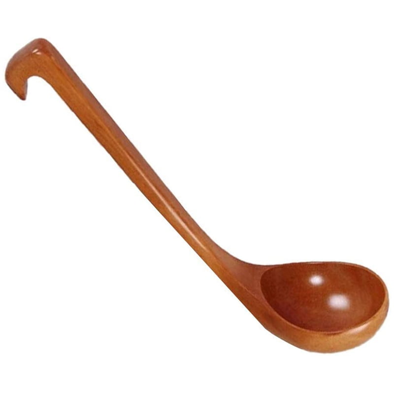 Long Handled Wooden Soup Spoon Bamboo Kitchen Cooking Utensil Tool Rice Spoon 