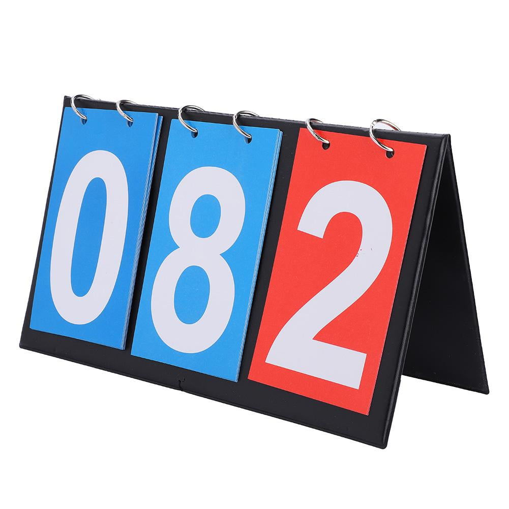 Lelesta Digit Portable Flip Sports Scoreboard Score Counter for Table Tennis Basketball