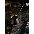thumbnail image 2 of Cafetera de cobre grabada DEMMEX, la más gruesa de 2mm para hacer café turco, griego y árabe en la cocina, Cezve Ibri, 2 of 3