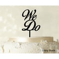 thumbnail image 1 of "Printtoo We Do Wedding Cake Topper Personalized Shiny Black Cake Topper Color Option Available 4""-6"" Inches Wide", 1 of 1