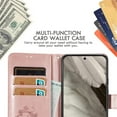 thumbnail image 4 of for Google Pixel 8a Wallet Case, [Flower Embossed] Premium PU Leather Flip Protective Case Cover with Card Holder and Stand with Wrist Strap for Google Pixel 8a, Rosegold, 4 of 7