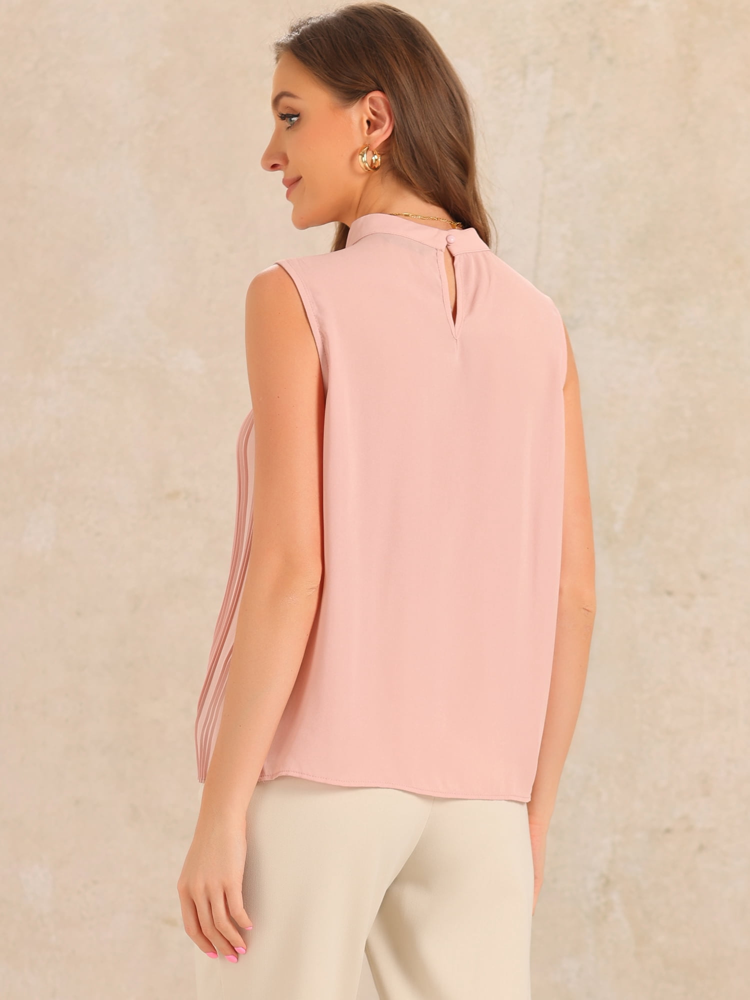 DARING DIVA Women's Work Business Casual Tank Top L Pink