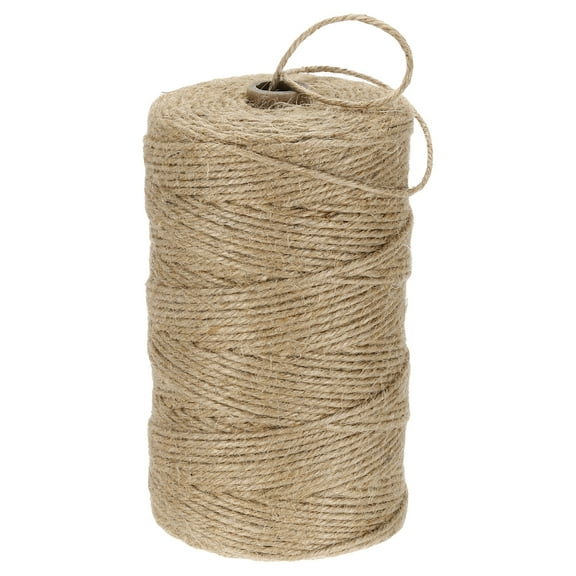 Uxcell Natural Jute Twine String 656ft x 3mm Long Strong Twine Rope for Arts Crafts Ribbon Gift Wrapping Packing, Yellow