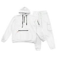 thumbnail image 3 of Letdown Men's Tracksuits Sweatsuits for Men Track Suits 2 Piece Set Full Zip Sweatsuit Workout Solid Jacquard Jogging Suit Set Jogging Tracksuit Mens (White, XL), 3 of 8