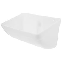 Hanging Chicken Feed Trough Poultry Fence Automatic Feeder (White) Food Container Feeders Coop Feeding