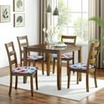 thumbnail image 6 of Pioneer Flower Seat Covers for Dining Room Chairs Set Of 4,Stretch Printed Washable Chair Seat Cover with Elastic Ties and Button,Removable Waterproof Couch Cushion Covers, 6 of 6