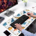 thumbnail image 2 of Long Mouse Pads for Desk,White Cartoon Dinosaurs Bones Pattern Desk Mats on Top Of Desks, Desk Mouse Pad Extra Large with 3mm Non-Slip Base and Stitched Edge for Gaming,Office,Work,Home 31.5"x15.7", 2 of 6
