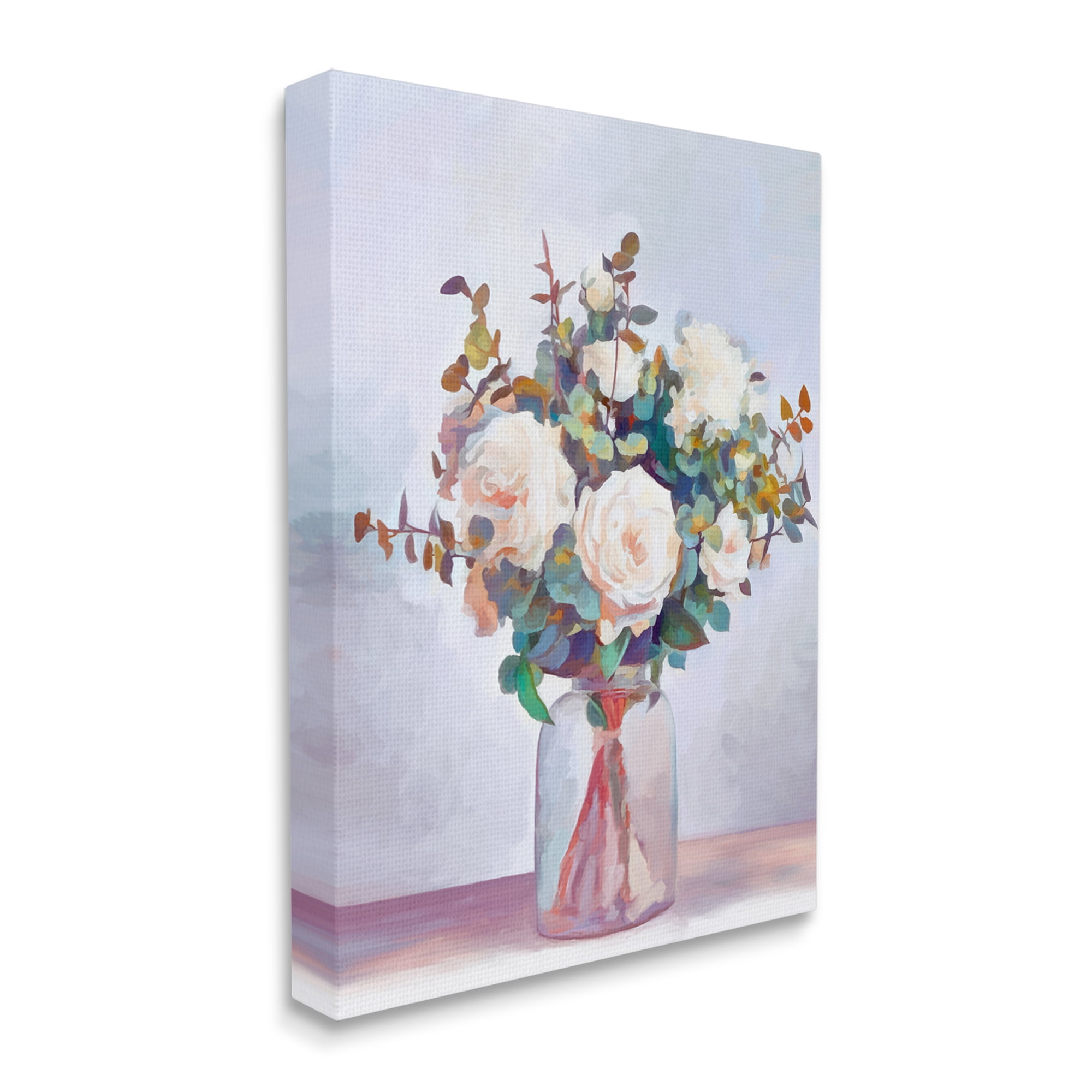 Stupell Industries Rose Bouquet Painting Botanical & Floral Painting Gallery Wrapped Canvas Print Wall Art, 24 x 30