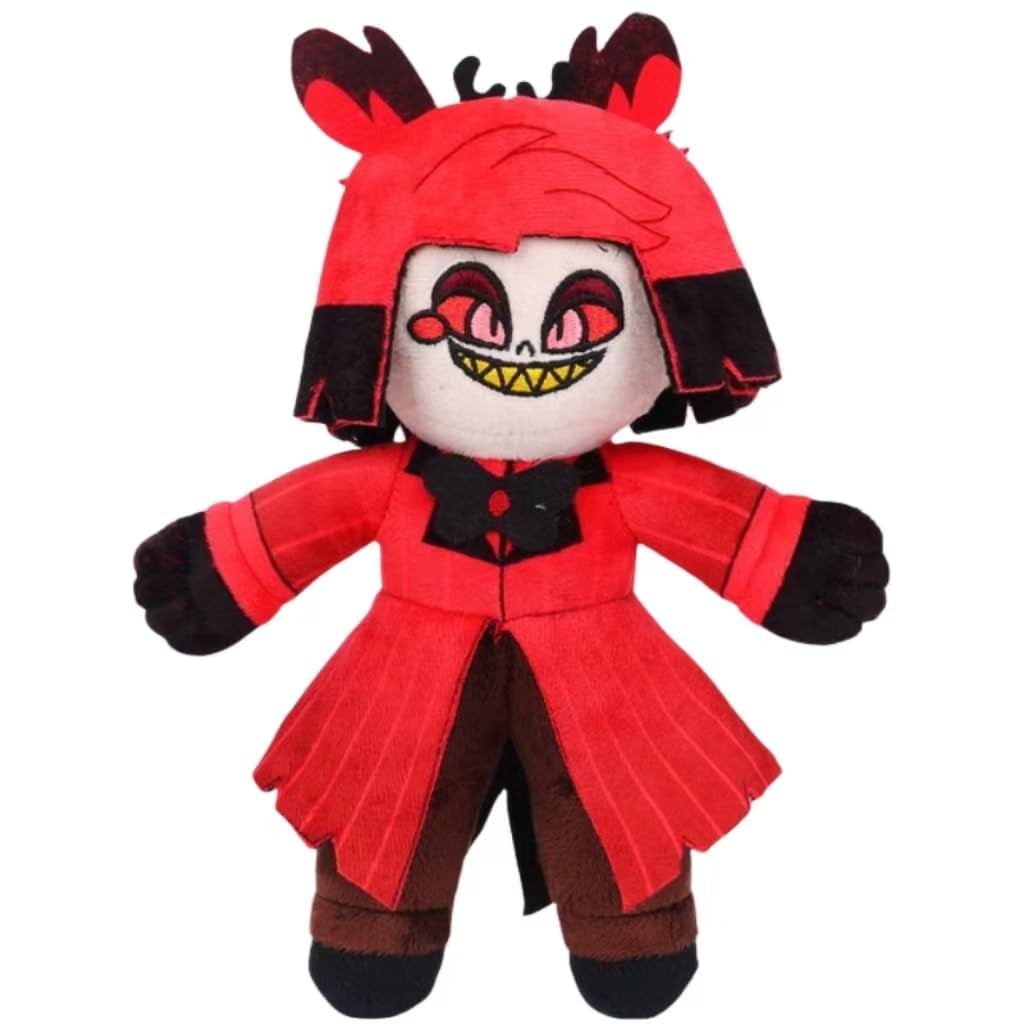 POUPÉE PELUCHE ASSISE Hazbin Hotel Alastar Vox 20 cm lot de 2 rondes
