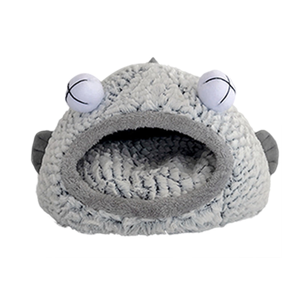 EGNMCR Dog Beds, Pet Beds Winter warm bigeye shape three-dimensional sponge pet tent Cat Bed