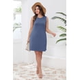 thumbnail image 4 of Vestido Sampeel 2025 casual de verano para playa, azul, talla M, 4 of 6