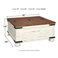 thumbnail image 4 of Signature Design by Ashley Wystfield Table Basse de Rangement en Blanc Vintage, 4 of 5