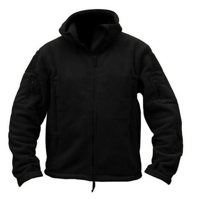 LOVZFMLL Vestes pour Hommes, Chandail en Molleton Multi-Poches pour Extérieur, Veste Militaire à Capuche Double Face, Chandails en Molleton à Capuche pour Hommes