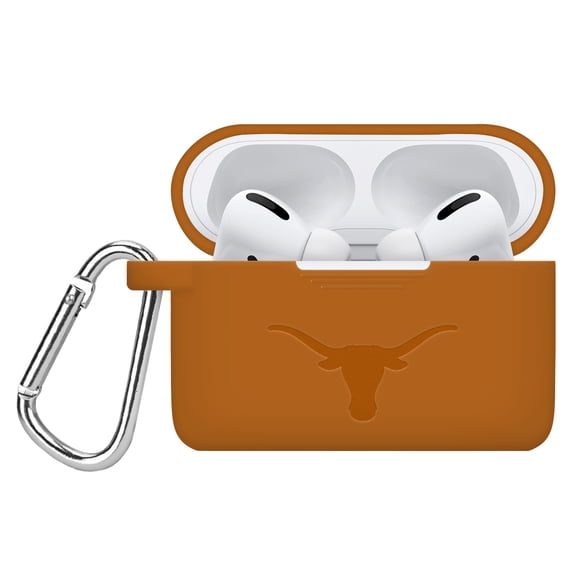Texas Longhorns Engraved Silicone Case Cover Compatible with Apple AirPods Pro 1 & 2 (Burnt Orange) by Affinity Bands