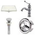 thumbnail image 1 of 18.25-in. W CUPC Rectangle Bathroom Undermount Sink Set In Biscuit - Chrome Hardware - Overflow Drain Incl. AI-25983, 1 of 9