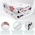 thumbnail image 4 of Full Quilt Set 78''x90'', Red Blue Star 4th of July Lightweight Bedspread Coverlet Set with 2 Pillow Shams, Independence Day Fireworks Breathable All Season Quilt Bedding for Bedroom/Guest Room, 4 of 9