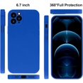 thumbnail image 2 of ORUYROP iPhone 12 Pro Max Case Compatible with iPhone 12 Pro Max Matte Silicone Gel Cover with Full Body Protection Anti-Scratch Shockproof Case 6.7 inch（Klein Blue）, 2 of 7