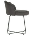 thumbnail image 2 of Hillsdale Furniture Catalina Upholstered Metal Vanity Stool, Dark Gray, 2 of 10