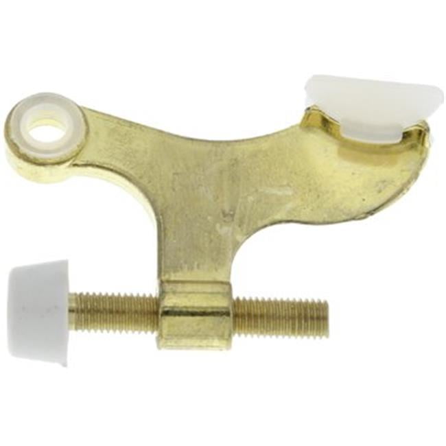 World & Main 70017 Heavy Duty Hinge Door Stop Polished Brass