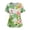 Green, variant on Plus Size Scrub Tops for Women V Neck Summer Beach Vacation Hawaiian Shirts Side Slit Short Sleeve Holiday Nurse Uniform Shirts with Pockets Gold 3XL