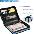 thumbnail image 3 of FORMRS Zipper Binder with Shoulder Strap 2-inch Ring 500 Sheet Capacity File Bag, Neon Starfish Pattern, 3 of 5