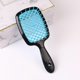 thumbnail image 3 of 1pc Square Hollow Comb, Grid Comb Colored Splicing Massage Comb Fluffy Styling Smooth Hair Comb Black Handle + Blue, 3 of 5