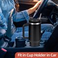 thumbnail image 3 of QCQHDU 1182ml 40 oz Tumbler with Handle and Straw,Leak Proof Insulated Coffee Travel Mug, Double Wall Stainless Steel Vacuum Insulated Coffee Mug for Ice Drink or Hot Beverages(Black), 3 of 6
