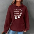 thumbnail image 2 of DDAPJ pyju Dog Mom Hoodies for Women Cute Dog Paw Print Hooded Sweatshirt Funny Letter Graphic Hoodie Waffle Knit Drawstring Pullover Tops 2025 Gifts Ideas Wine L, 2 of 5