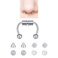 thumbnail image 4 of Guardoinrt Xiangbala Magnetic Fake Septum Nose Rings Hoop for Women Chic and Sophisticated Acrylic Silver 1Set, 4 of 6