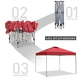thumbnail image 6 of Ainfox 10 x 10 ft Pop up Canopy Tent, Instant Outdoor Canopies, Shade Tents with Carrying Bag,Red, 6 of 8