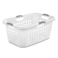thumbnail image 1 of Sterilite Ultra 2 Bushel Plastic Stackable Clothes Laundry Basket Bin, White, 1 of 2